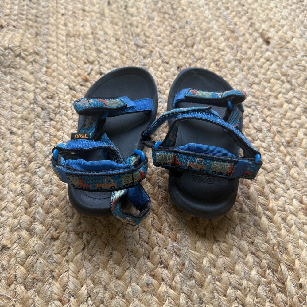 Teva Hurricane XLT 2 Blue Truck Construction Sandals Toddler Size 7 1019390T - Picture 2 of 6